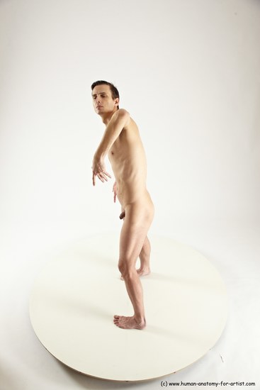 Nude Man White Standing poses - ALL Athletic Short Brown Standing poses - simple Multi angles poses Realistic