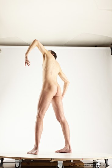 Nude Man White Standing poses - ALL Athletic Short Brown Standing poses - simple Multi angles poses Realistic