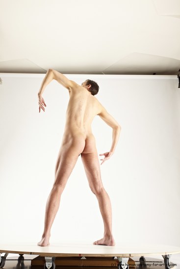 Nude Man White Standing poses - ALL Athletic Short Brown Standing poses - simple Multi angles poses Realistic