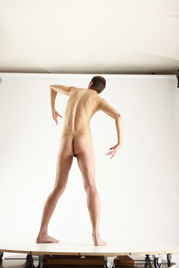 Nude Man White Standing poses - ALL Athletic Short Brown Standing poses - simple Multi angles poses Realistic