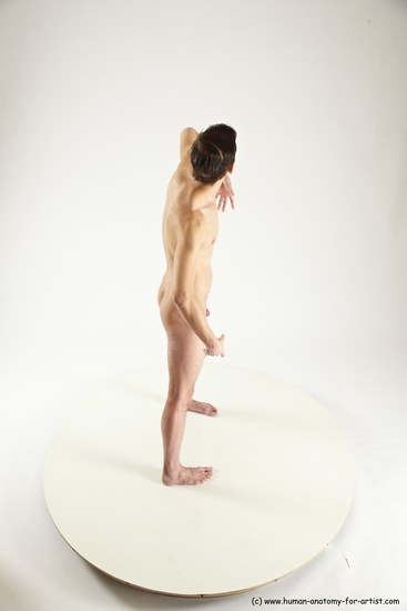 Nude Man White Standing poses - ALL Athletic Short Brown Standing poses - simple Multi angles poses Realistic