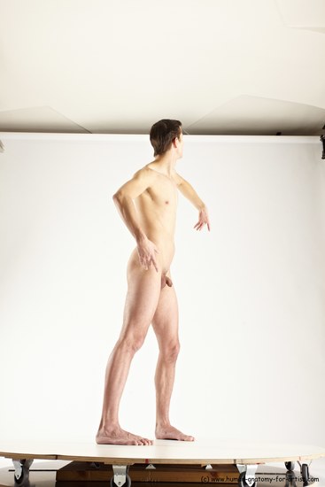 Nude Man White Standing poses - ALL Athletic Short Brown Standing poses - simple Multi angles poses Realistic