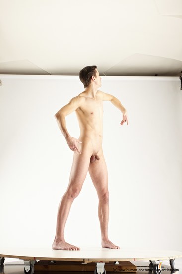 Nude Man White Standing poses - ALL Athletic Short Brown Standing poses - simple Multi angles poses Realistic