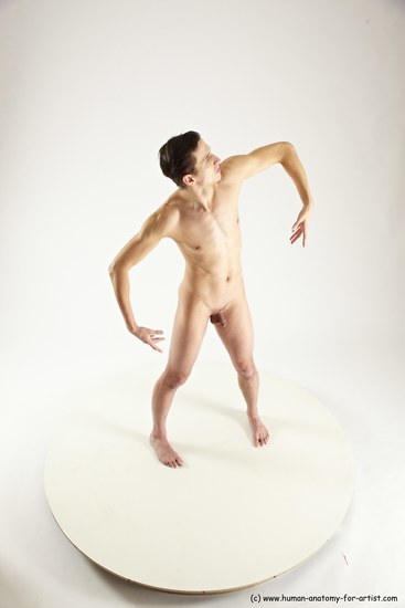 Nude Man White Standing poses - ALL Athletic Short Brown Standing poses - simple Multi angles poses Realistic