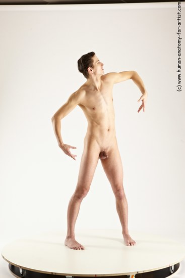 Nude Man White Standing poses - ALL Athletic Short Brown Standing poses - simple Multi angles poses Realistic