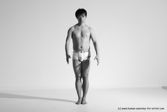 Underwear Martial art Man Asian Moving poses Average Short Black Dynamic poses Academic