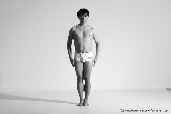 Underwear Martial art Man Asian Moving poses Average Short Black Dynamic poses Academic