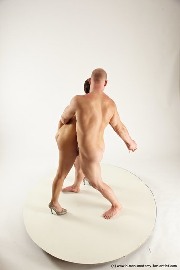 Nude Woman - Man White Standing poses - ALL Slim Bald Standing poses - simple Multi angles poses Realistic