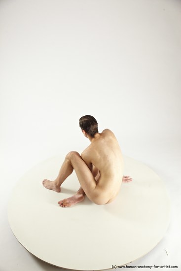 Nude Man White Sitting poses - simple Athletic Short Brown Sitting poses - ALL Multi angles poses Realistic