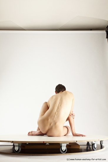 Nude Man White Sitting poses - simple Athletic Short Brown Sitting poses - ALL Multi angles poses Realistic