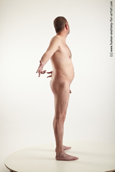 Nude Man White Standing poses - ALL Average Short Brown Standing poses - simple Realistic