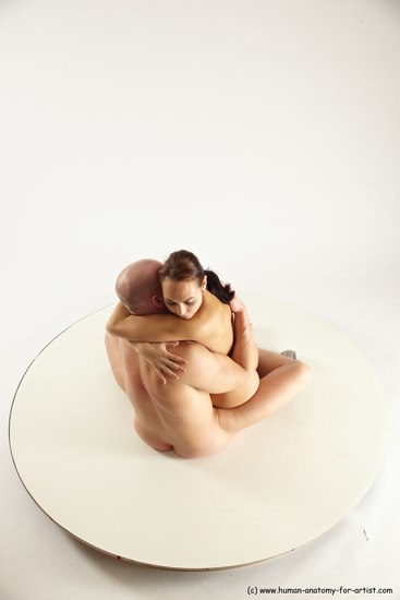 Nude Woman - Man White Sitting poses - simple Slim Bald Sitting poses - ALL Multi angles poses Realistic