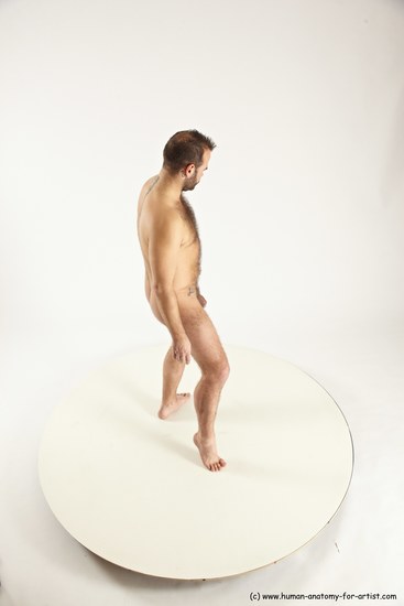 Nude Man White Standing poses - ALL Average Short Brown Standing poses - simple Multi angles poses Realistic