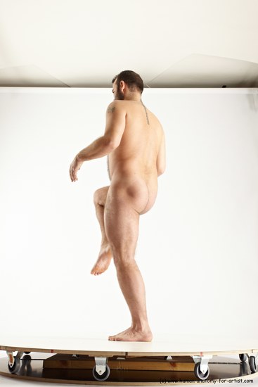 Nude Man White Standing poses - ALL Average Short Brown Standing poses - simple Multi angles poses Realistic