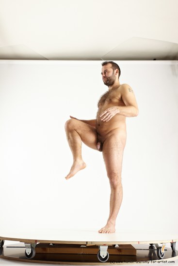 Nude Man White Standing poses - ALL Average Short Brown Standing poses - simple Multi angles poses Realistic