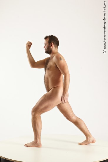 Nude Man White Standing poses - ALL Average Short Brown Standing poses - simple Multi angles poses Realistic