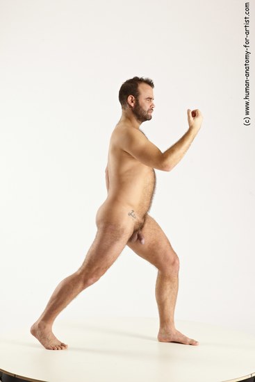 Nude Man White Standing poses - ALL Average Short Brown Standing poses - simple Multi angles poses Realistic