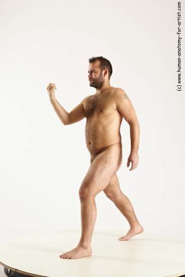 Nude Man White Standing poses - ALL Average Short Brown Standing poses - simple Multi angles poses Realistic