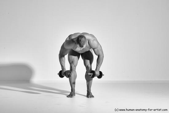 Underwear Gymnastic poses Man White Standing poses - ALL Muscular Short Brown Standing poses - simple Dynamic poses Academic