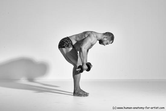 Underwear Gymnastic poses Man White Standing poses - ALL Muscular Short Brown Standing poses - simple Dynamic poses Academic