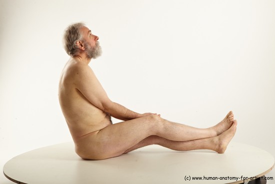 Nude Man White Sitting poses - simple Average Short Grey Sitting poses - ALL Realistic