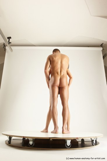 Nude Woman - Man White Standing poses - ALL Athletic Short Blond Standing poses - simple Multi angles poses Realistic