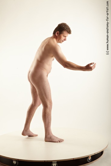 Nude Man White Standing poses - ALL Average Short Brown Standing poses - simple Realistic