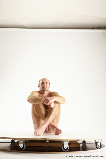 Nude Man White Sitting poses - simple Slim Short Brown Sitting poses - ALL Multi angles poses Realistic