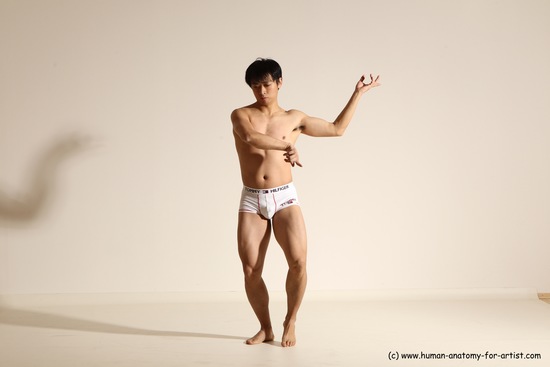 Underwear Martial art Man Asian Moving poses Average Short Black Dynamic poses Academic