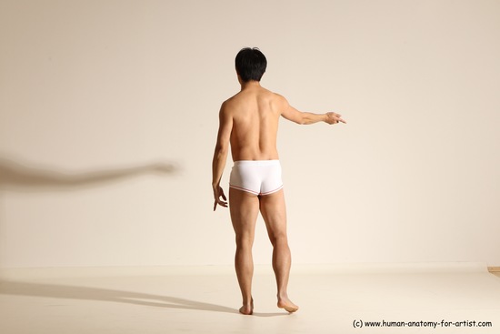 Underwear Martial art Man Asian Moving poses Average Short Black Dynamic poses Academic