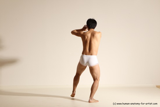 Underwear Martial art Man Asian Moving poses Average Short Black Dynamic poses Academic