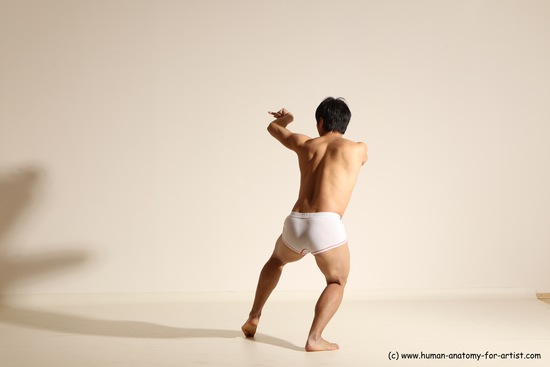 Underwear Martial art Man Asian Moving poses Average Short Black Dynamic poses Academic