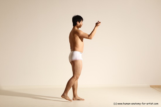 Underwear Martial art Man Asian Moving poses Average Short Black Dynamic poses Academic