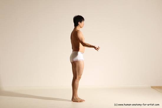 Underwear Martial art Man Asian Moving poses Average Short Black Dynamic poses Academic