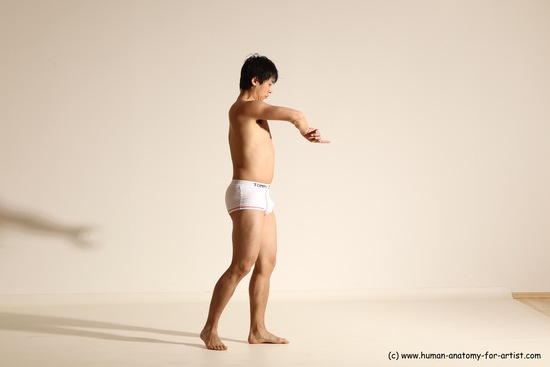 Underwear Martial art Man Asian Moving poses Average Short Black Dynamic poses Academic