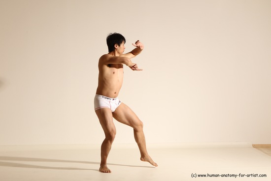 Underwear Martial art Man Asian Moving poses Average Short Black Dynamic poses Academic