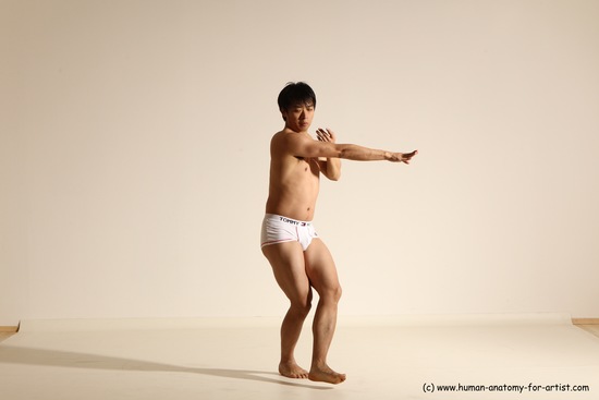 Underwear Martial art Man Asian Moving poses Average Short Black Dynamic poses Academic