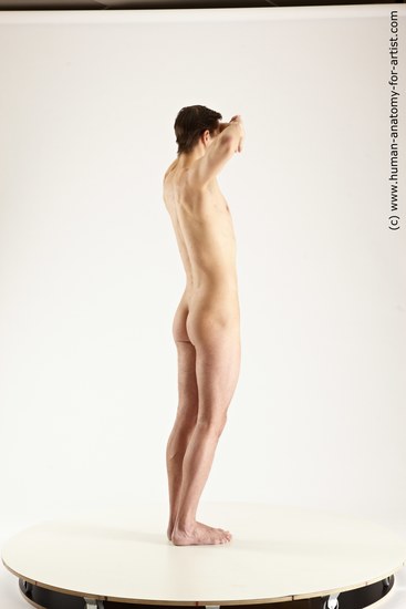 Nude Man White Standing poses - ALL Athletic Short Brown Standing poses - simple Multi angles poses Realistic