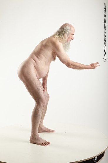 Nude Man White Standing poses - ALL Average Long Grey Standing poses - simple Realistic