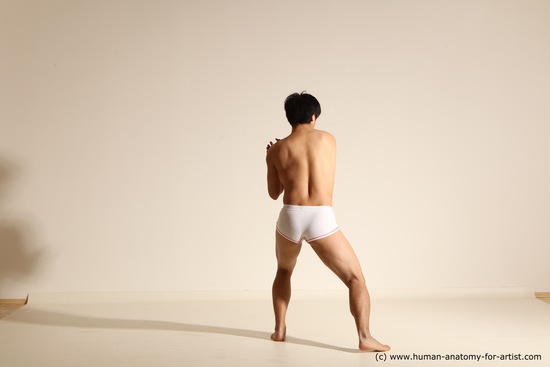 Underwear Martial art Man Asian Moving poses Average Short Black Dynamic poses Academic