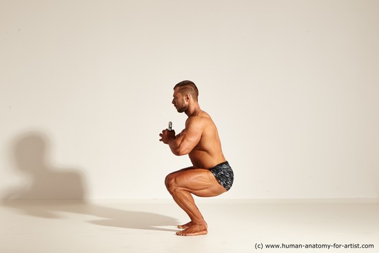 Underwear Gymnastic poses Man White Standing poses - ALL Muscular Short Brown Standing poses - simple Dynamic poses Academic