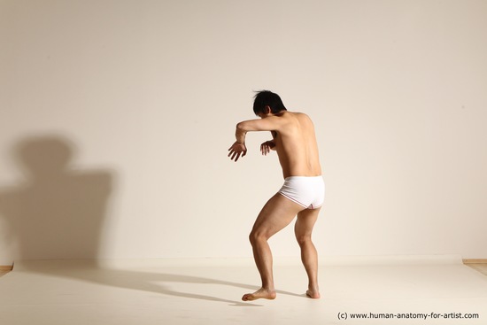 Underwear Martial art Man Asian Moving poses Average Short Black Dynamic poses Academic