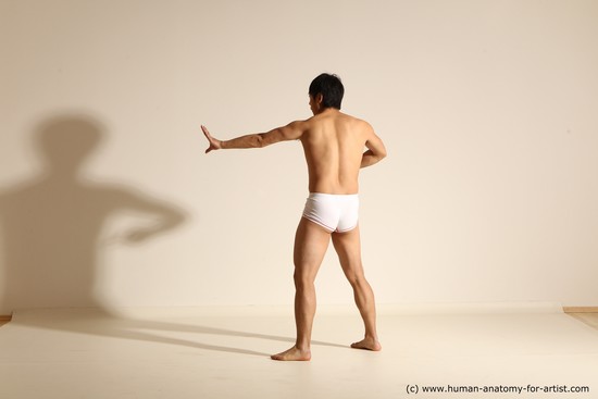 Underwear Martial art Man Asian Moving poses Average Short Black Dynamic poses Academic