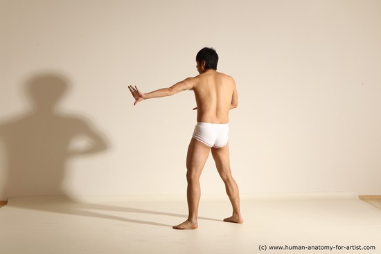 Underwear Martial art Man Asian Moving poses Average Short Black Dynamic poses Academic