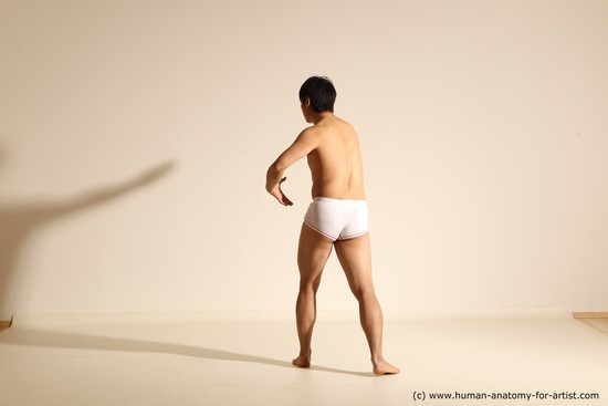 Underwear Martial art Man Asian Moving poses Average Short Black Dynamic poses Academic