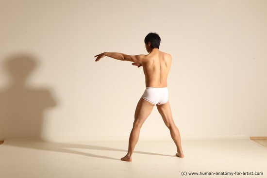 Underwear Martial art Man Asian Moving poses Average Short Black Dynamic poses Academic