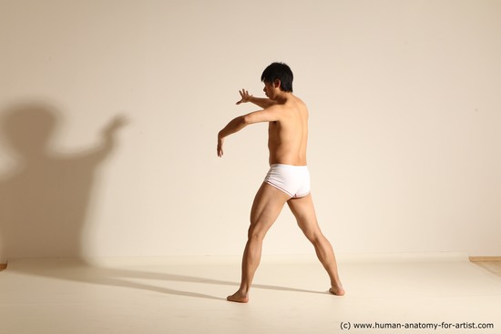 Underwear Martial art Man Asian Moving poses Average Short Black Dynamic poses Academic