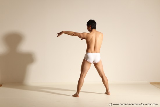 Underwear Martial art Man Asian Moving poses Average Short Black Dynamic poses Academic