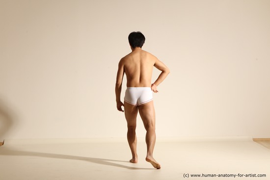 Underwear Martial art Man Asian Moving poses Average Short Black Dynamic poses Academic