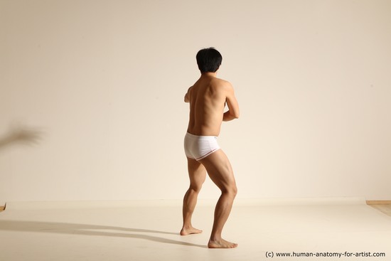 Underwear Martial art Man Asian Moving poses Average Short Black Dynamic poses Academic